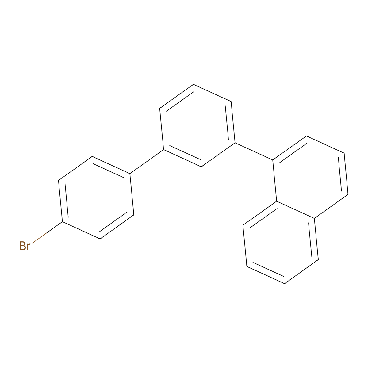 1-(4'-Bromo-[1,1'-biphenyl]-3-yl)naphthalene molecular structure, CAS 1268954-77-3