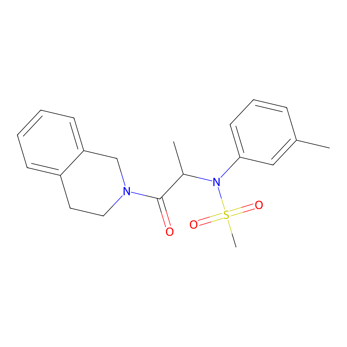 N-[1-(3,4-dihydroisoquinolin-2(1H)-yl)-1-oxopropan-2-yl]-N-(3-methylphenyl)methanesulfonamide molecular structure, CAS 1268965-55-4