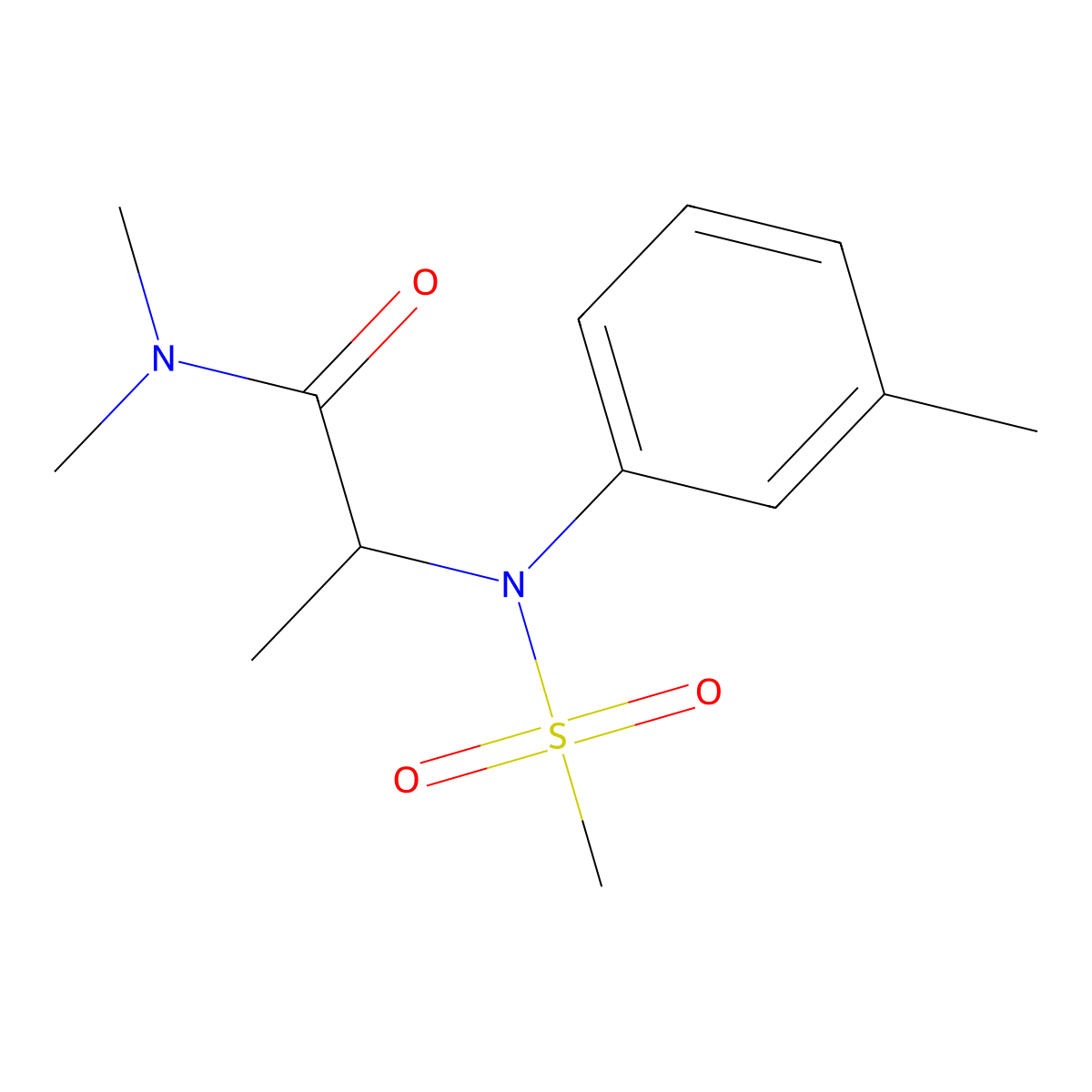 N,N-dimethyl-2-(3-methyl-N-methylsulfonylanilino)propanamide molecular structure, CAS 1268967-05-0