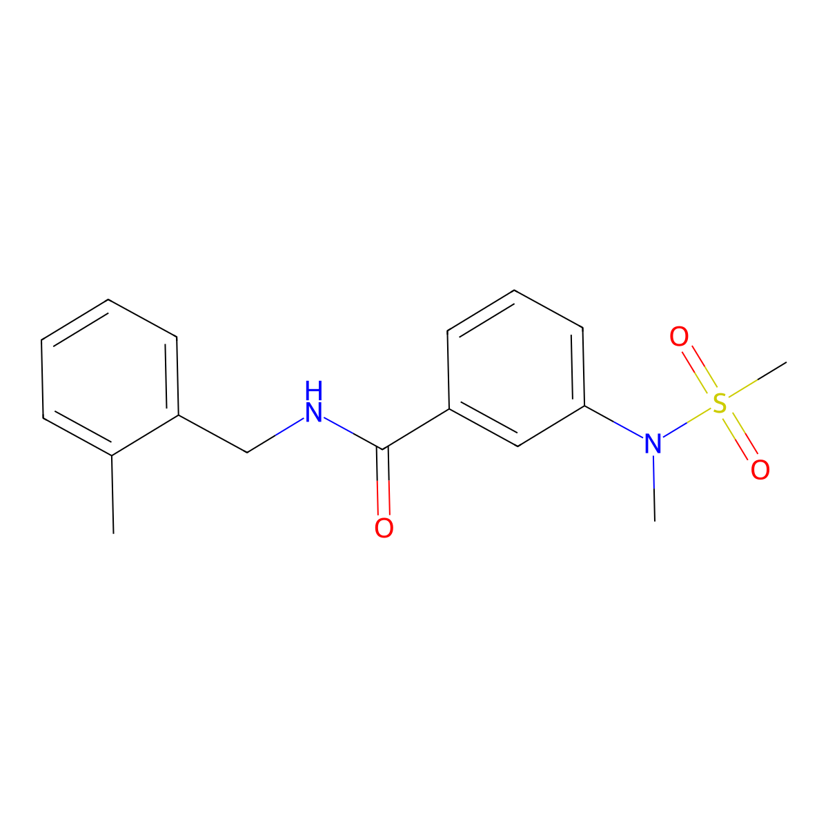 N-(2-methylbenzyl)-3-[methyl(methylsulfonyl)amino]benzamide molecular structure, CAS 1268973-06-3