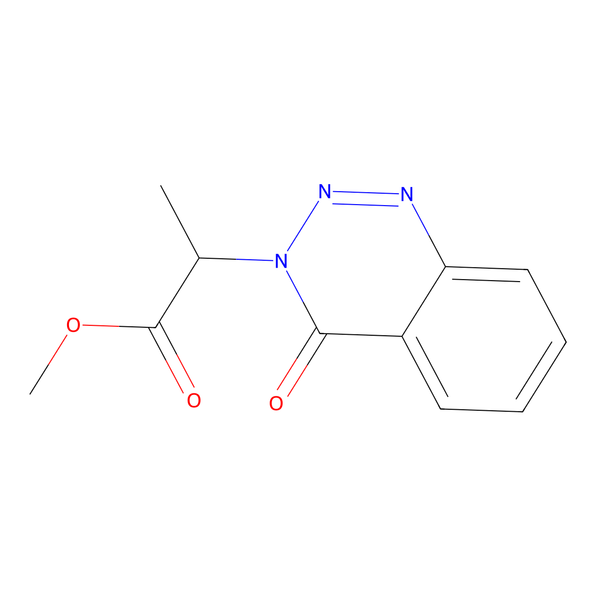 Methyl 2-(4-oxo-3,4-dihydro-1,2,3-benzotriazin-3-yl)propanoate molecular structure, CAS 1268977-79-2