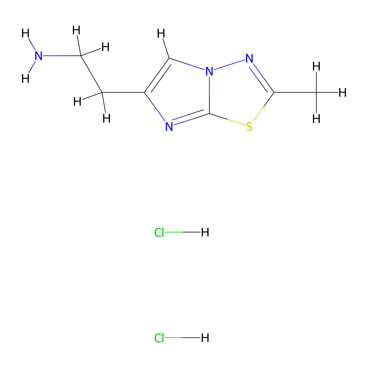 [2-(2-Methylimidazo[2,1-b][1,3,4]thiadiazol-6-yl)ethyl]amine dihydrochloride molecular structure, CAS 1268982-24-6