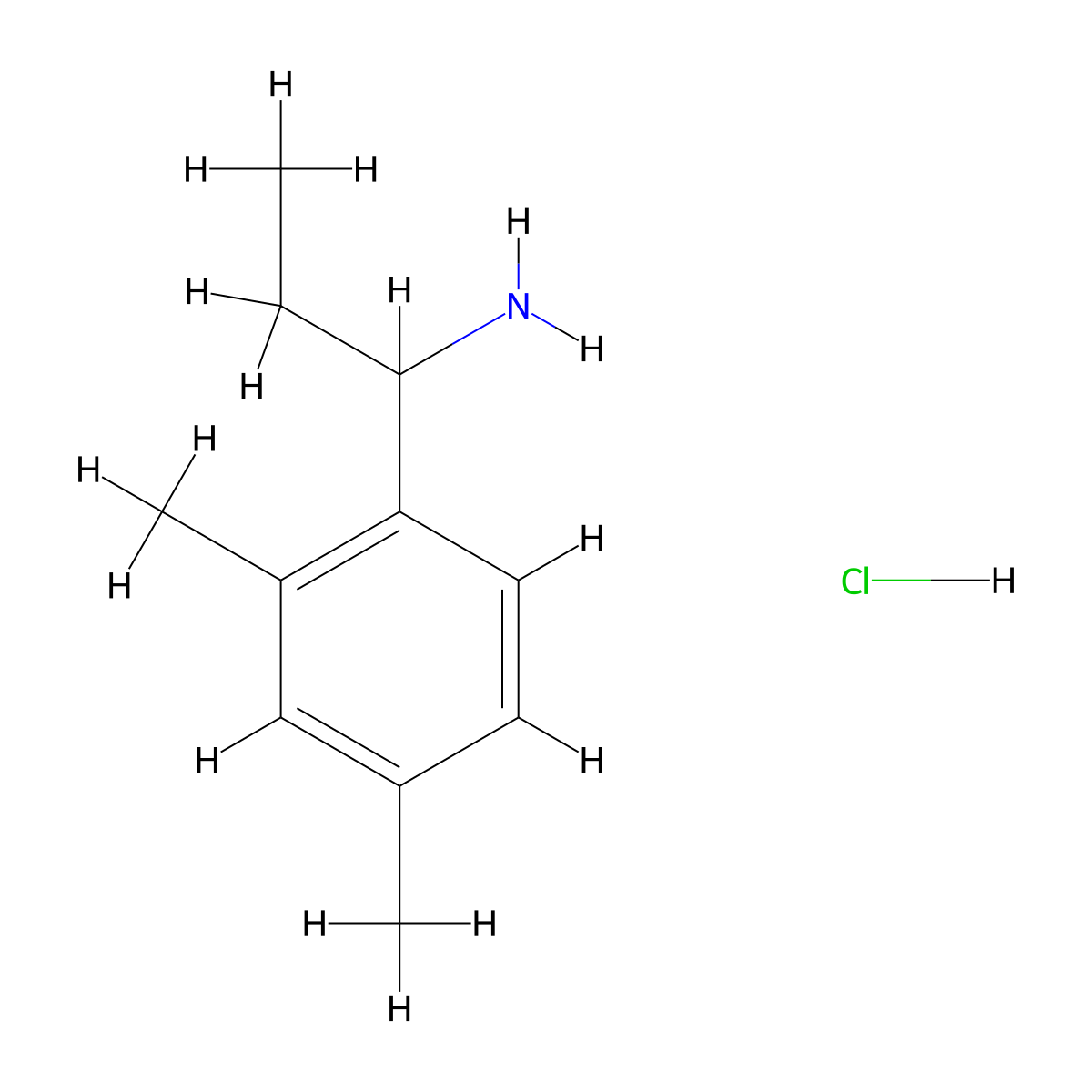 1-(2,4-Dimethylphenyl)propan-1-amine hydrochloride molecular structure, CAS 1268982-48-4