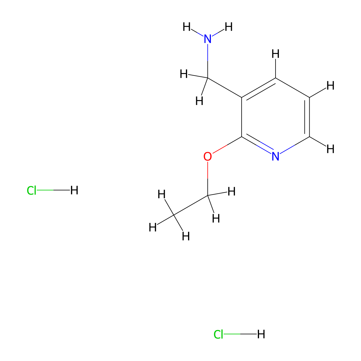 [(2-Ethoxy-3-pyridinyl)methyl]amine dihydrochloride molecular structure, CAS 1268982-87-1