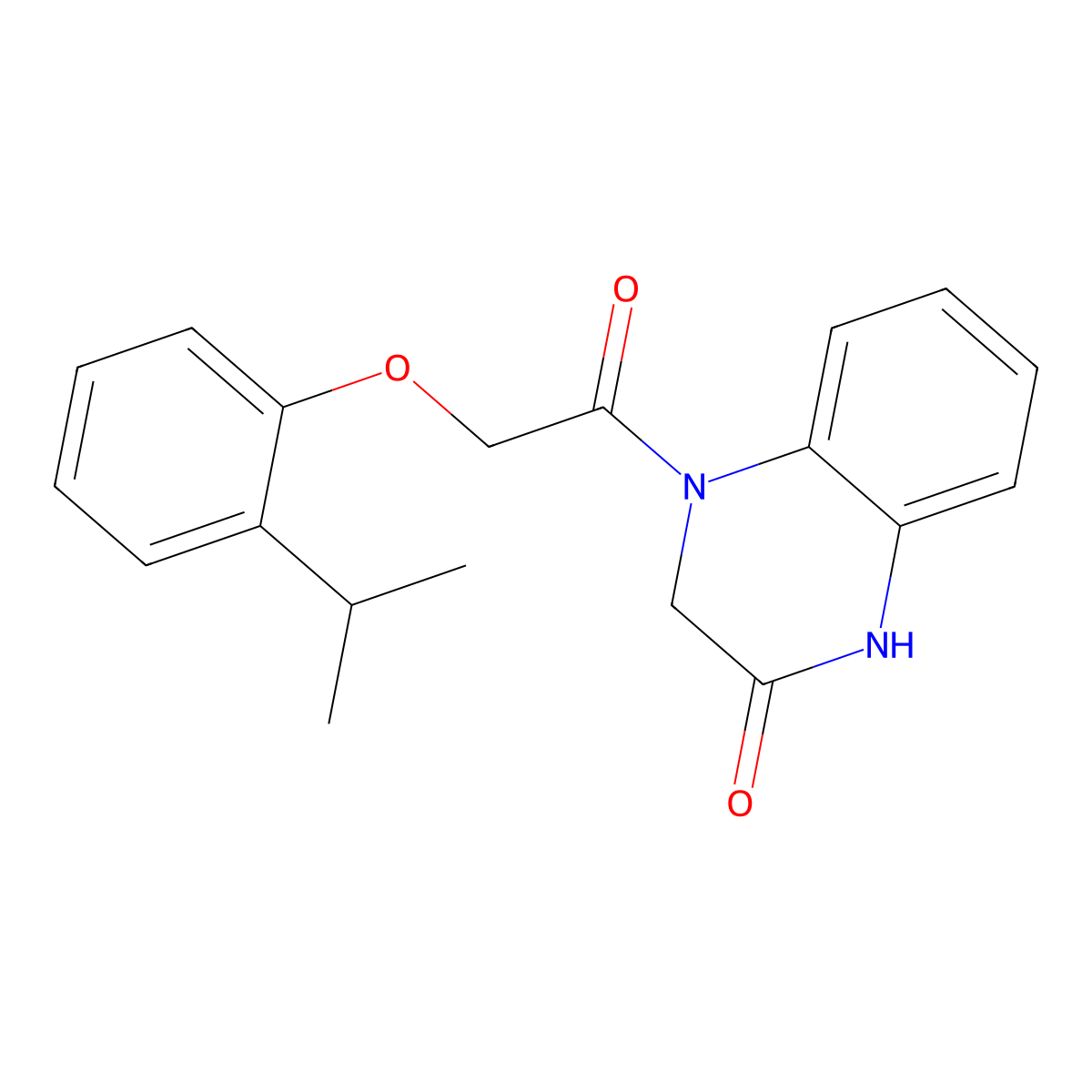 4-{[2-(propan-2-yl)phenoxy]acetyl}-3,4-dihydroquinoxalin-2(1H)-one molecular structure, CAS 1268983-20-5