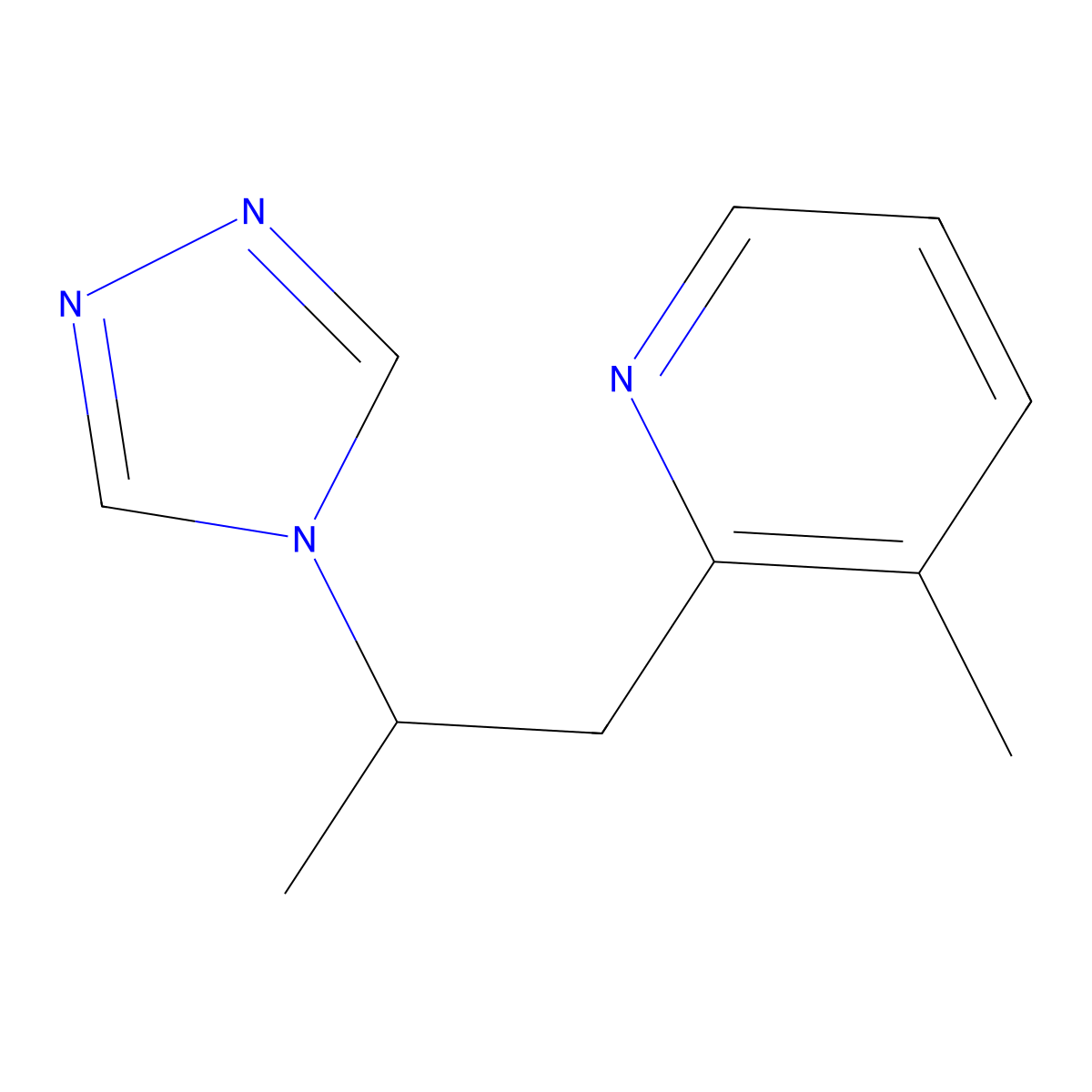 3-methyl-2-[2-(4H-1,2,4-triazol-4-yl)propyl]pyridine molecular structure, CAS 1268990-76-6