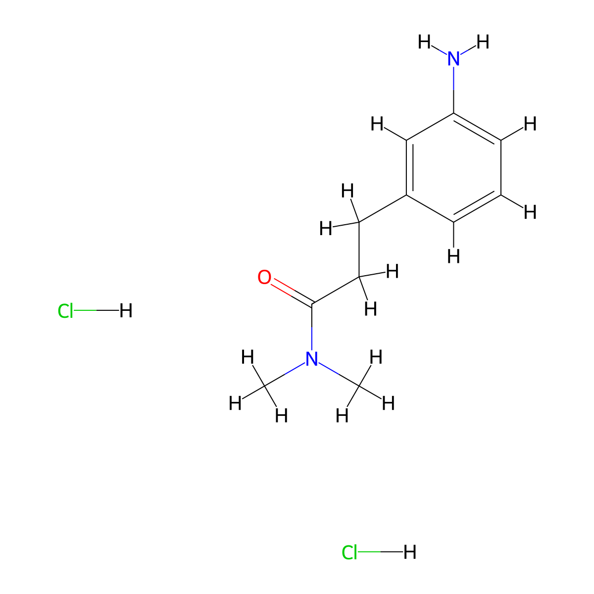 3-(3-Aminophenyl)-N,N-dimethylpropanamide dihydrochloride molecular structure, CAS 1268991-01-0