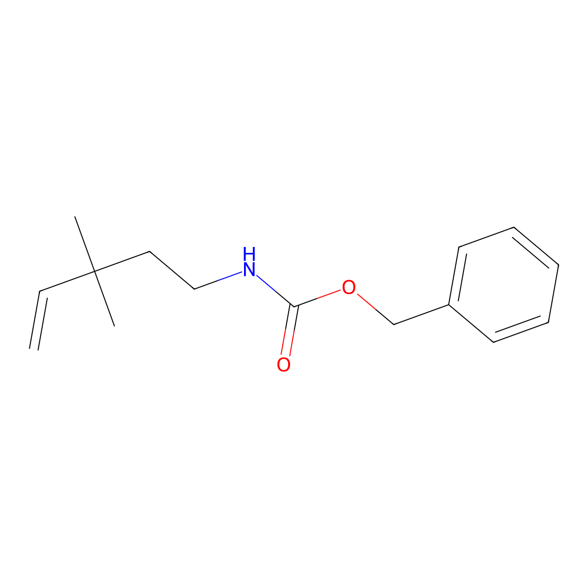 benzyl N-(3,3-dimethylpent-4-en-1-yl)carbamate molecular structure, CAS 1268994-49-5