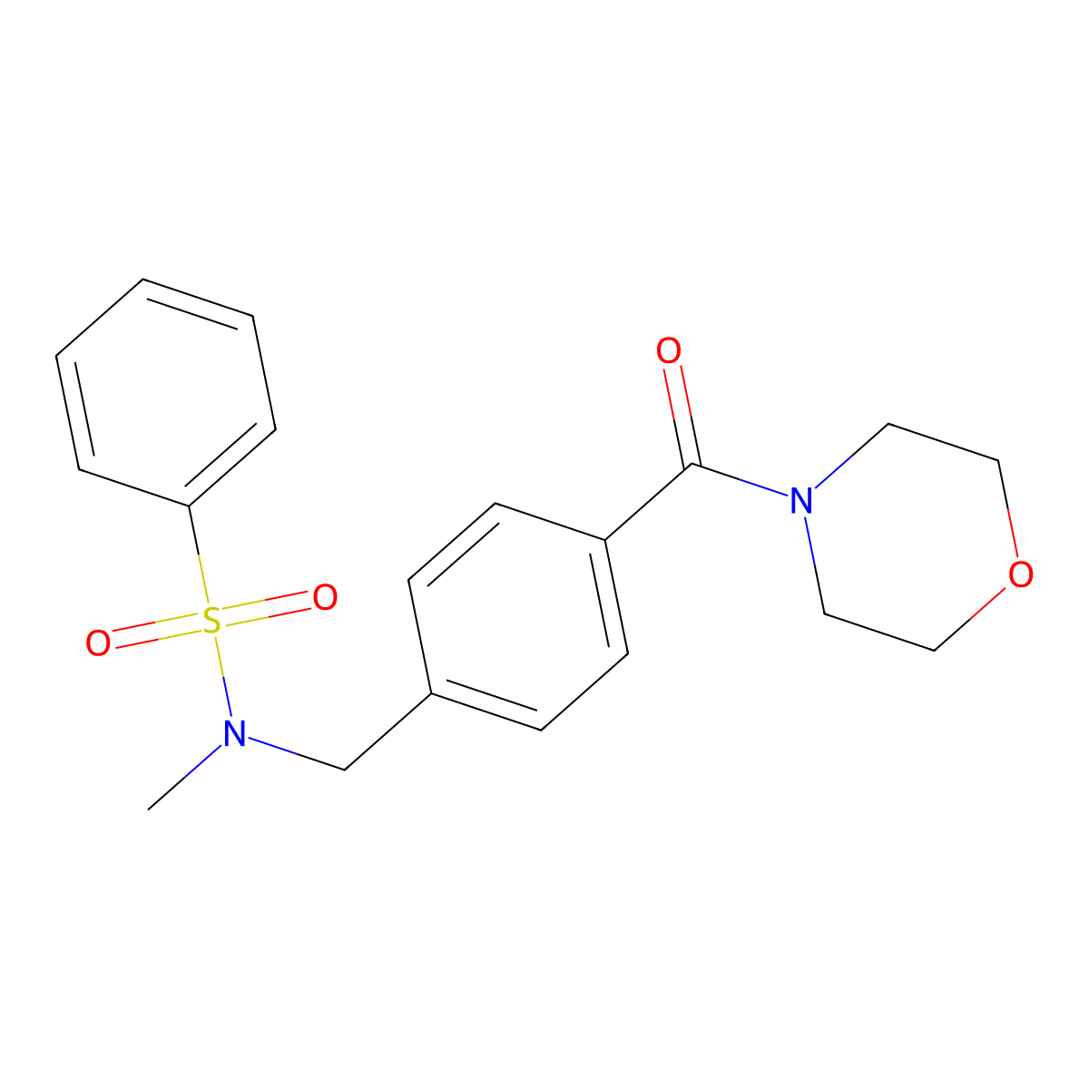 N-methyl-N-[4-(morpholin-4-ylcarbonyl)benzyl]benzenesulfonamide molecular structure, CAS 1269004-71-8