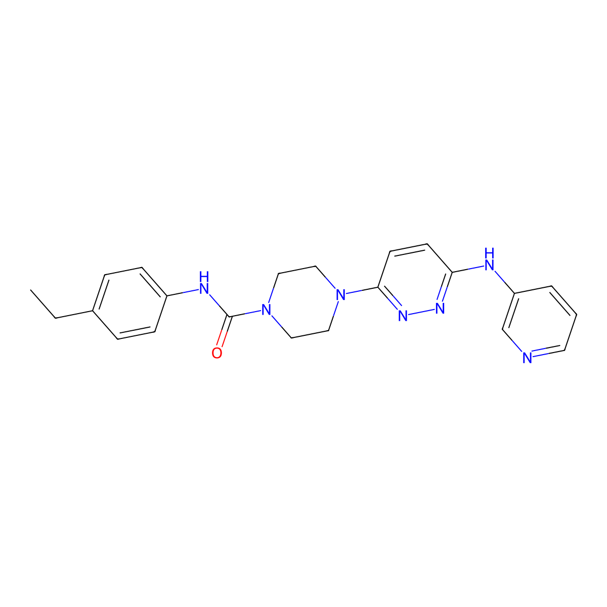 N-(4-ethylphenyl)-4-(6-(pyridin-3-ylamino)pyridazin-3-yl)piperazine-1-carboxamide molecular structure, CAS 1269005-82-4