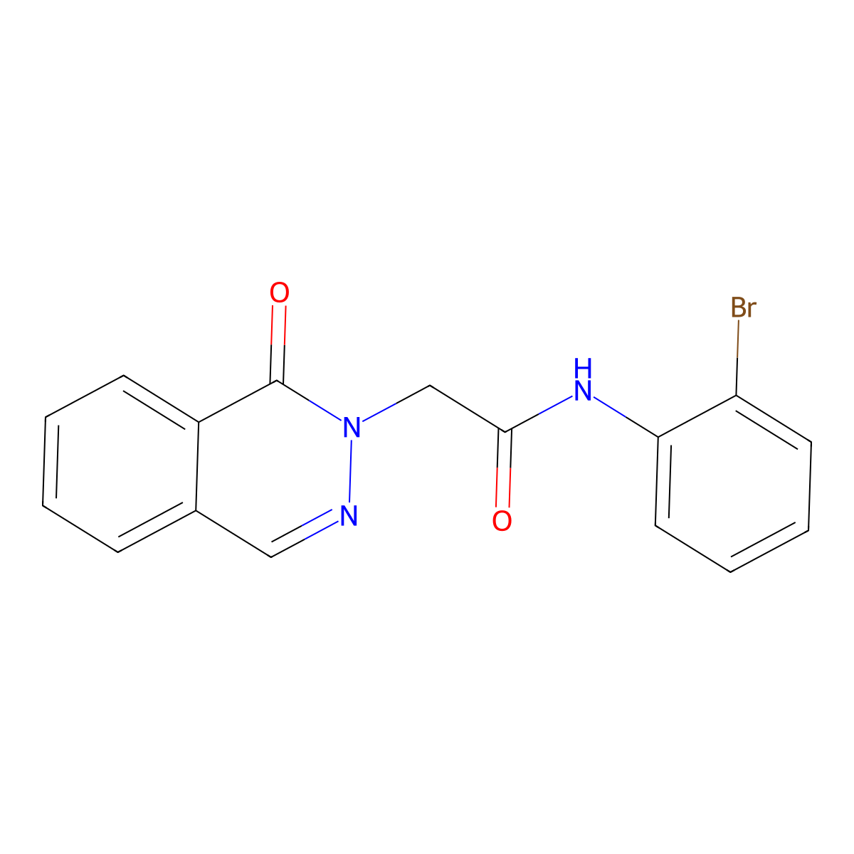 N-(2-bromophenyl)-2-(1-oxophthalazin-2(1H)-yl)acetamide molecular structure, CAS 1269009-86-0