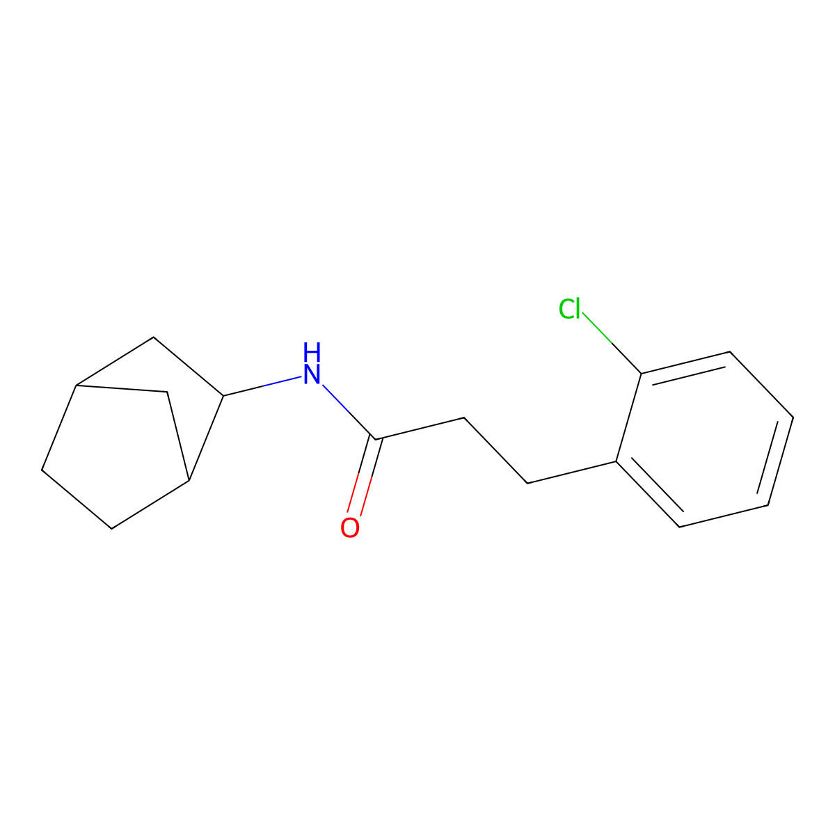 N-(bicyclo[2.2.1]hept-2-yl)-3-(2-chlorophenyl)propanamide molecular structure, CAS 1269013-84-4