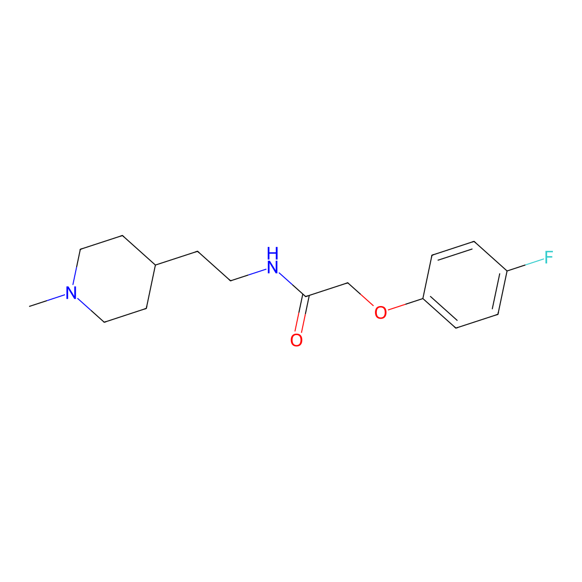 2-(4-fluorophenoxy)-N-[2-(1-methylpiperidin-4-yl)ethyl]acetamide molecular structure, CAS 1269014-77-8