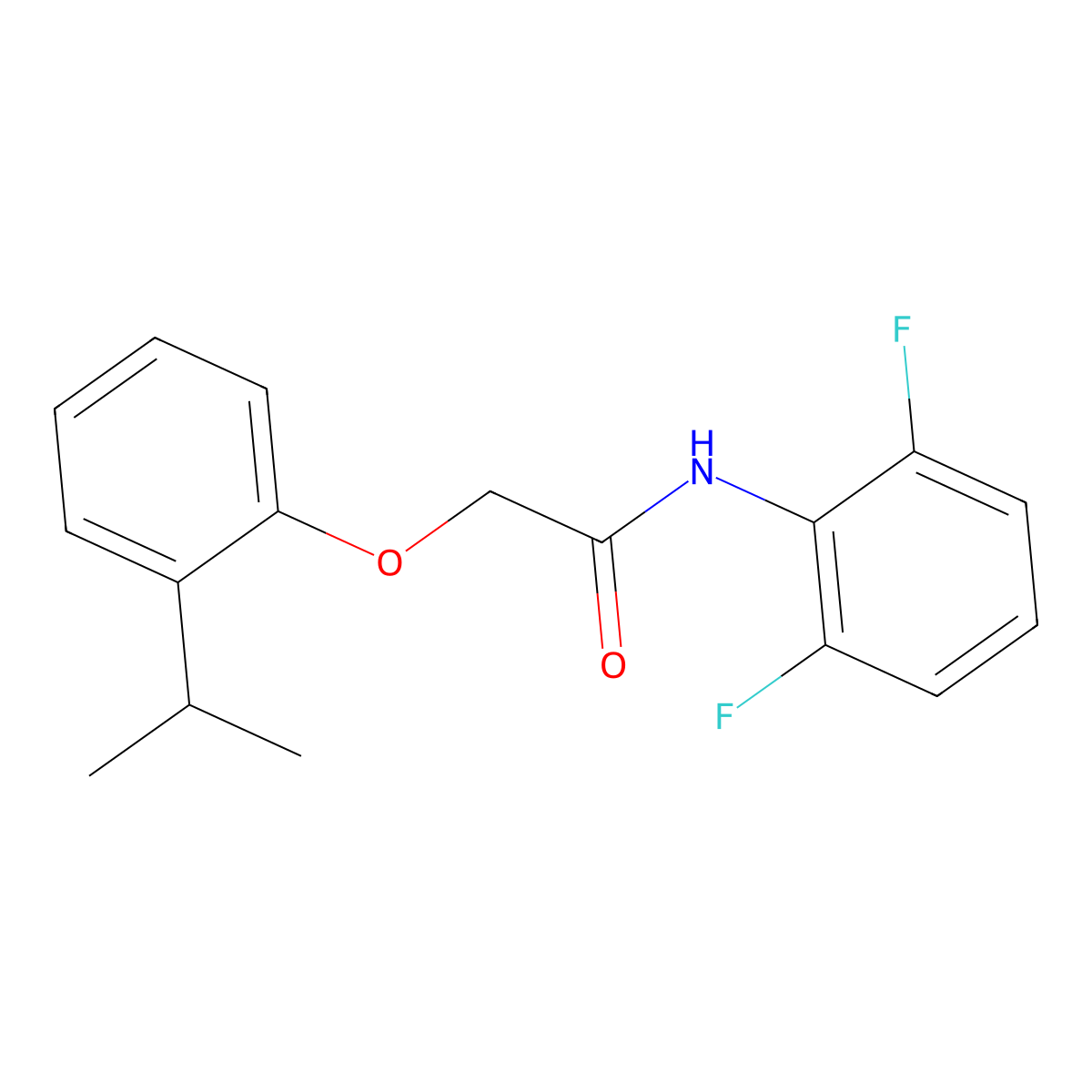 N-(2,6-difluorophenyl)-2-[2-(propan-2-yl)phenoxy]acetamide molecular structure, CAS 1269016-81-0