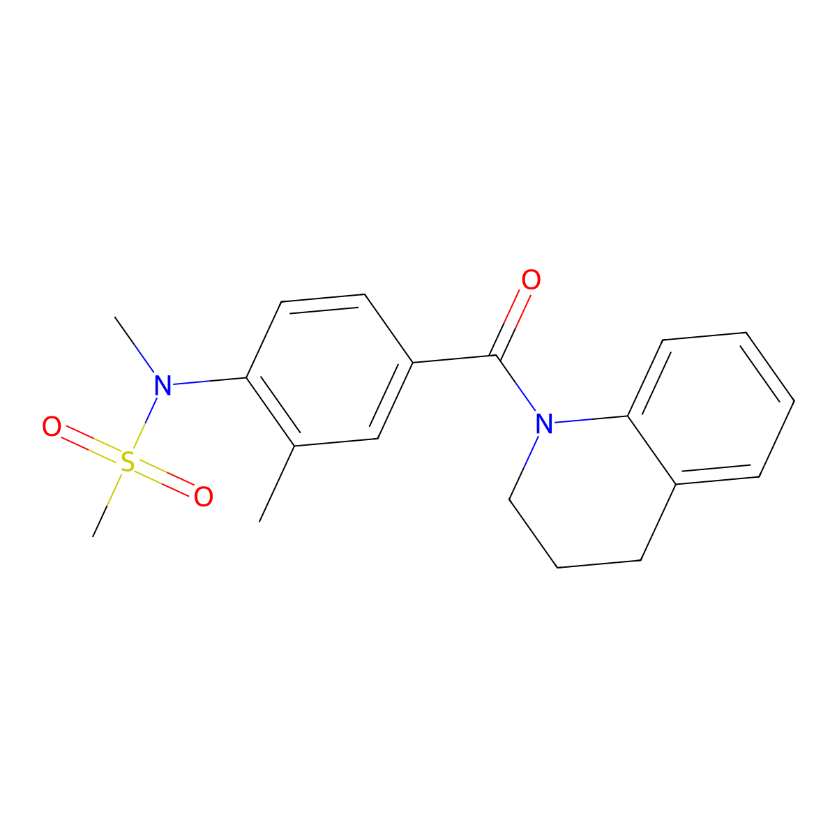 N-[4-(3,4-dihydroquinolin-1(2H)-ylcarbonyl)-2-methylphenyl]-N-methylmethanesulfonamide molecular structure, CAS 1269020-65-6