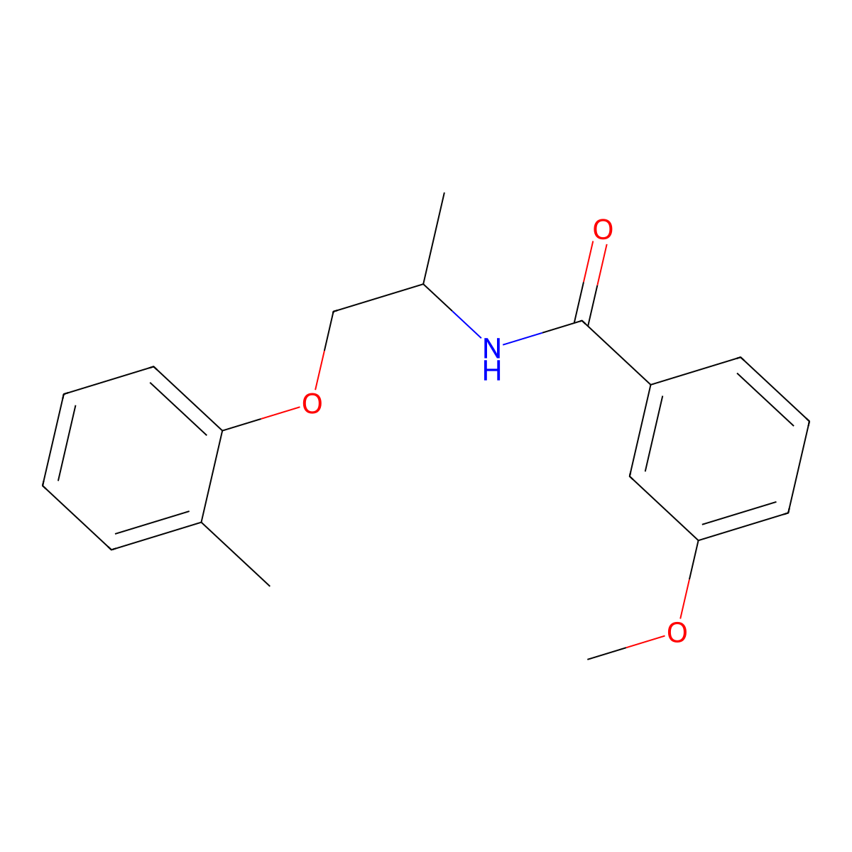 3-methoxy-N-[1-(2-methylphenoxy)propan-2-yl]benzamide molecular structure, CAS 1269021-66-0