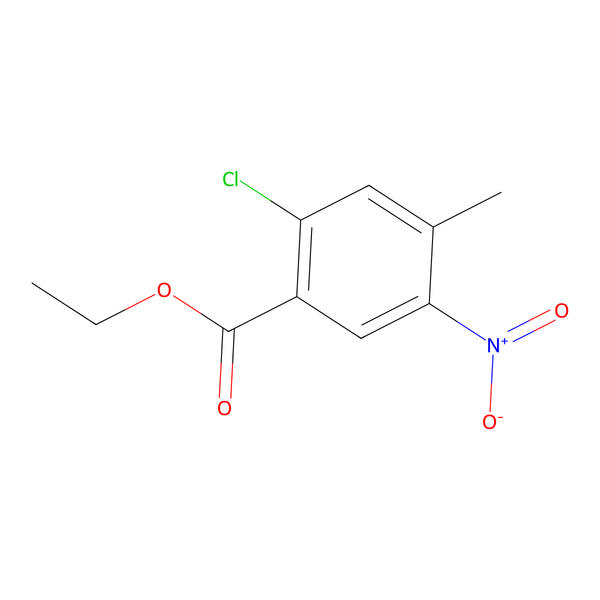 Ethyl 2-chloro-4-methyl-5-nitrobenzoate molecular structure, CAS 1269026-91-6