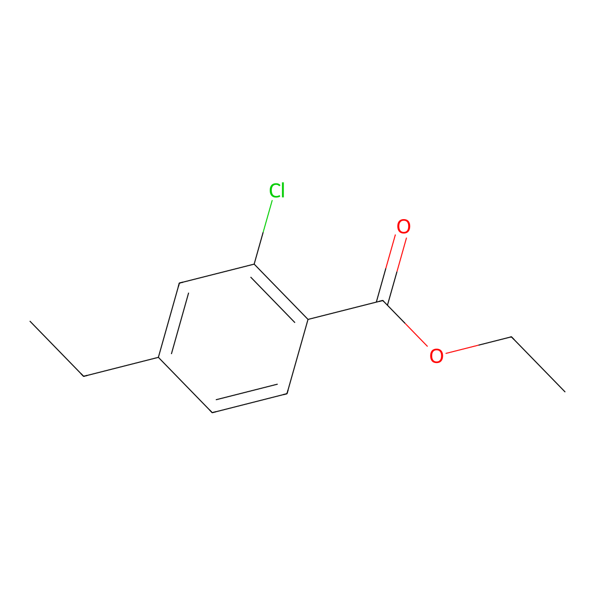 Ethyl 2-chloro-4-ethylbenzoate molecular structure, CAS 1269027-14-6