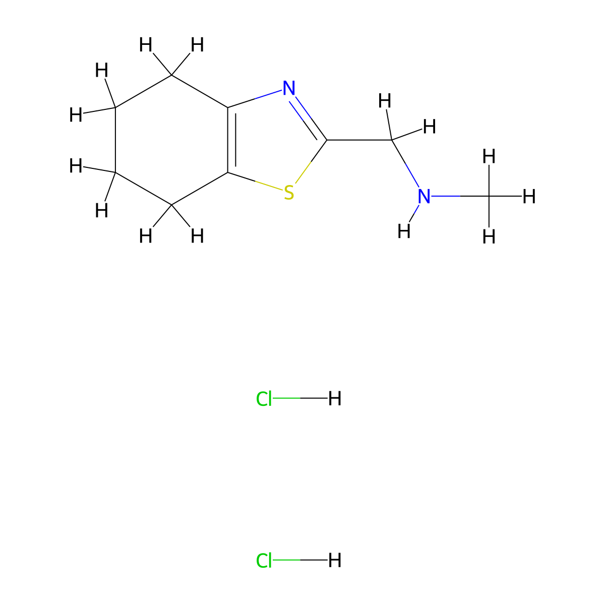 N-Methyl-1-(4,5,6,7-tetrahydro-1,3-benzothiazol-2-yl)methanamine dihydrochloride molecular structure, CAS 1269036-35-2