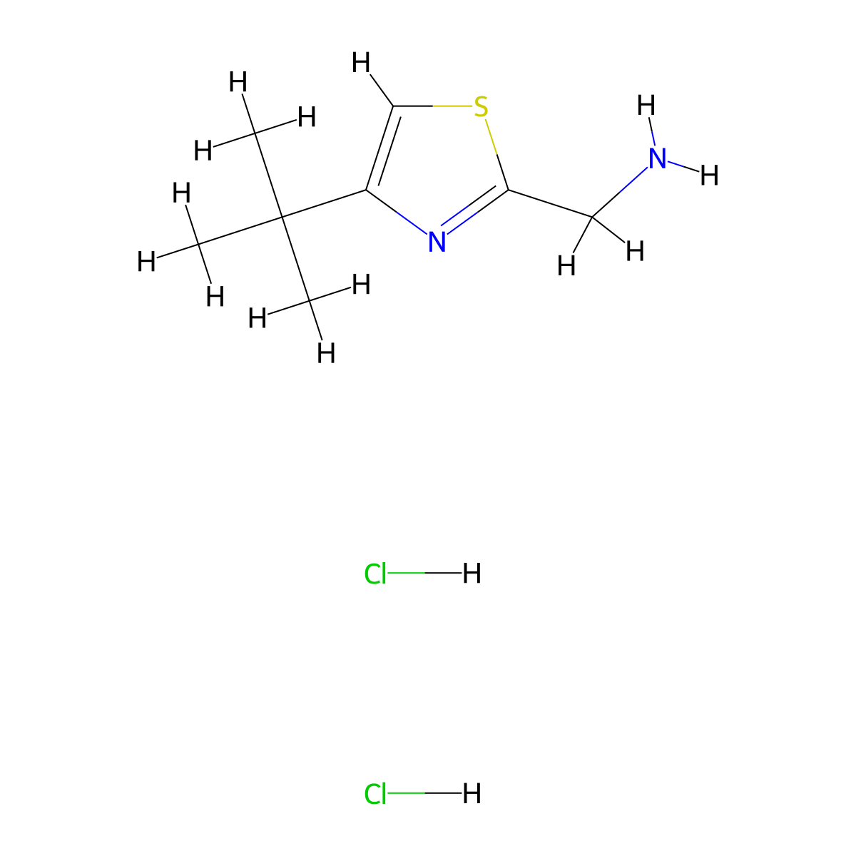[(4-Tert-butyl-1,3-thiazol-2-yl)methyl]amine dihydrochloride molecular structure, CAS 1269036-78-3