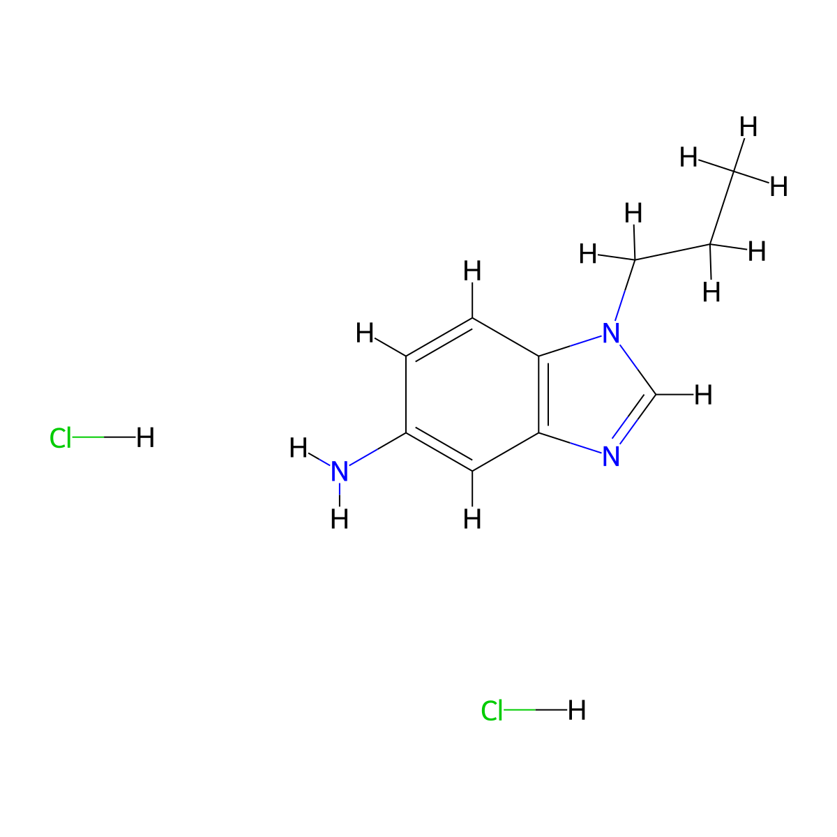 1-Propyl-1H-benzimidazol-5-amine dihydrochloride molecular structure, CAS 1269039-56-6