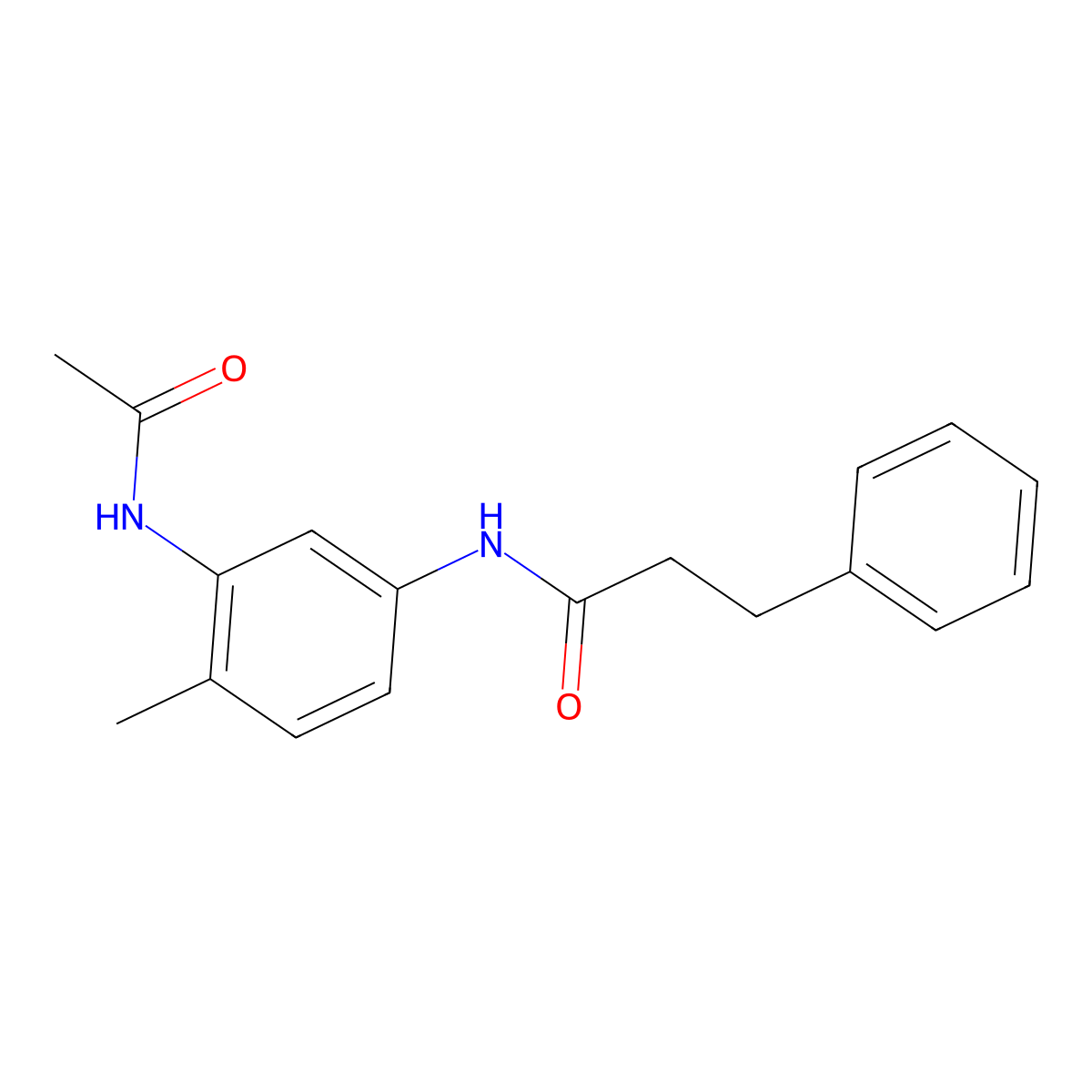 N-[3-(acetylamino)-4-methylphenyl]-3-phenylpropanamide molecular structure, CAS 1269040-28-9