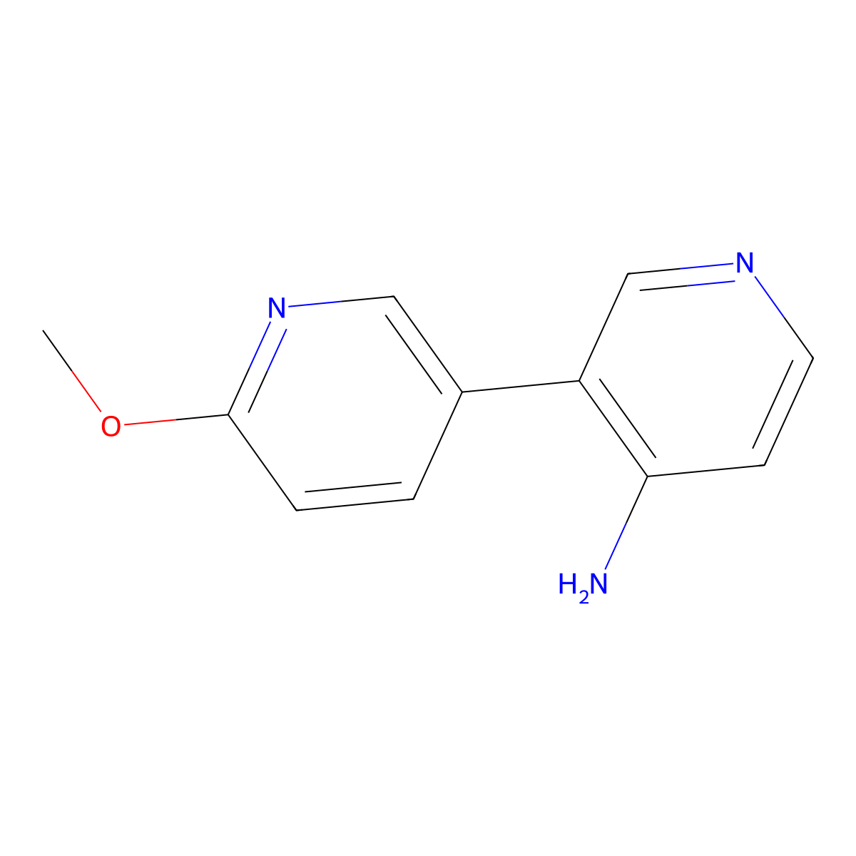 6'-Methoxy-[3,3'-bipyridin]-4-amine molecular structure, CAS 1269041-56-6
