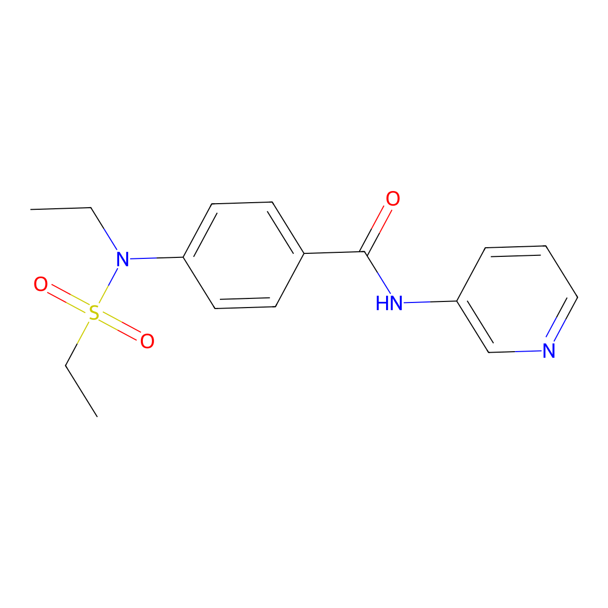4-[ethyl(ethylsulfonyl)amino]-N-(pyridin-3-yl)benzamide molecular structure, CAS 1269042-09-2