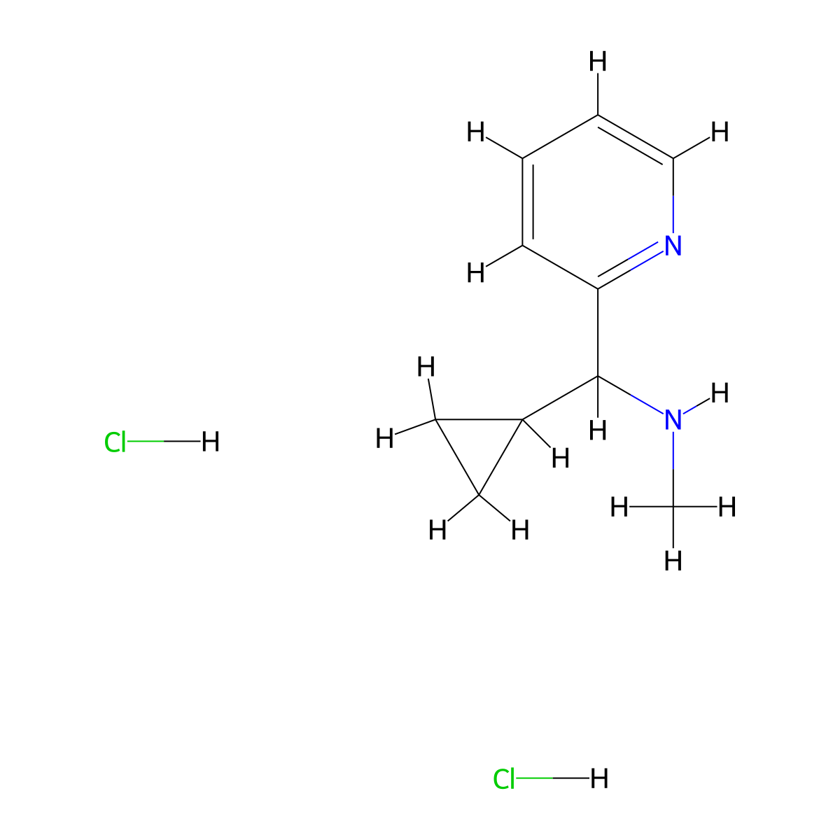 [Cyclopropyl(2-pyridinyl)methyl]methylamine dihydrochloride molecular structure, CAS 1269044-11-2