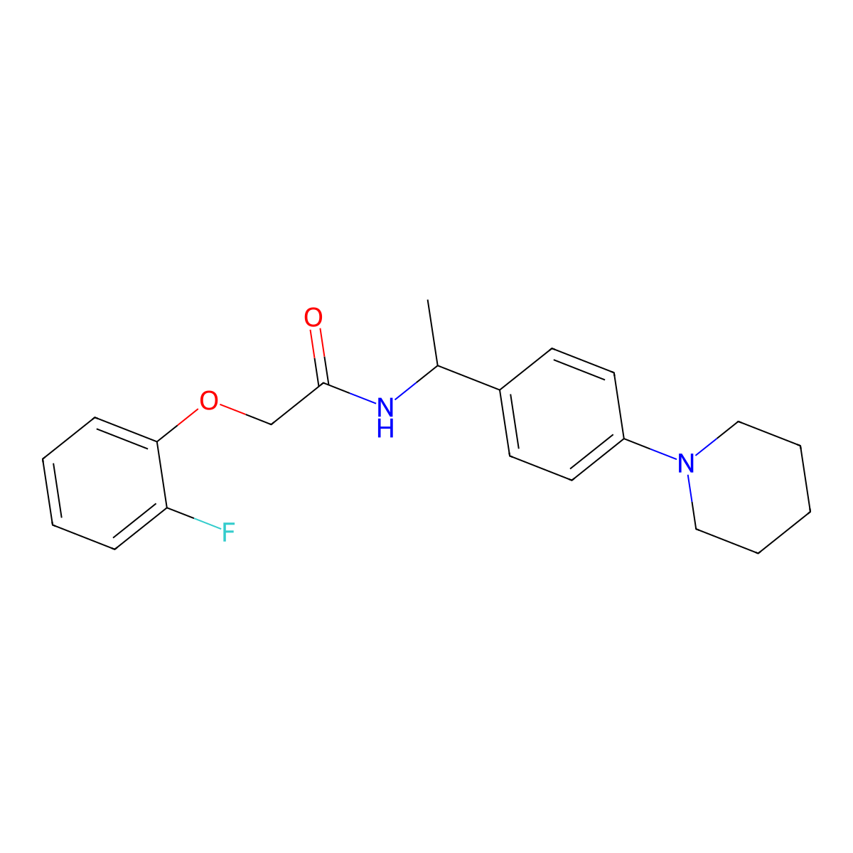 2-(2-fluorophenoxy)-N-{1-[4-(piperidin-1-yl)phenyl]ethyl}acetamide molecular structure, CAS 1269047-40-6