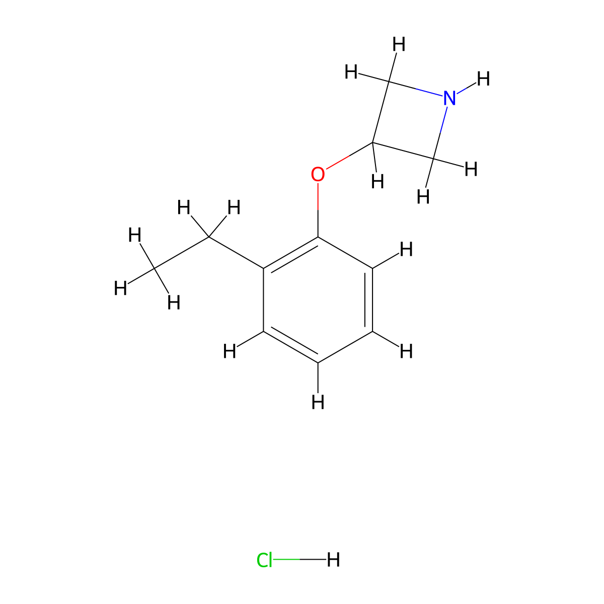3-(2-Ethylphenoxy)azetidine hydrochloride molecular structure, CAS 1269052-48-3