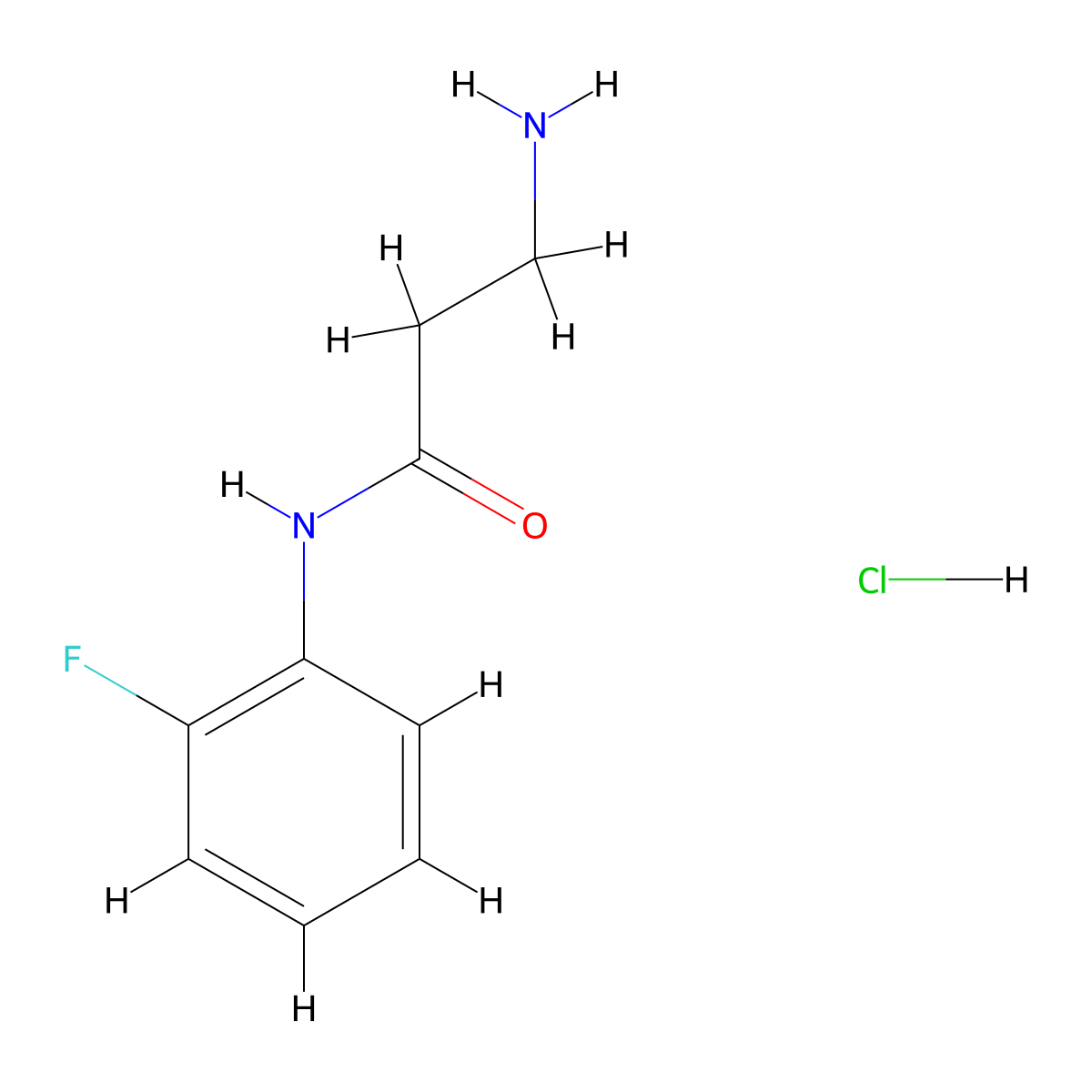 N1-(2-Fluorophenyl)-beta-alaninamide hydrochloride molecular structure, CAS 1269052-50-7