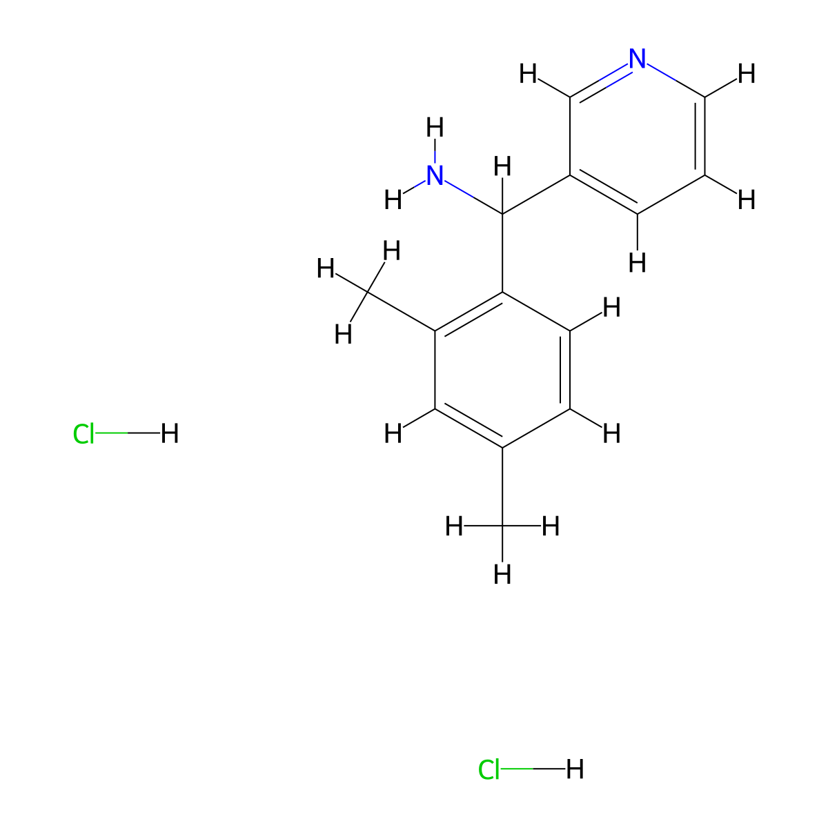 [(2,4-Dimethylphenyl)(3-pyridinyl)methyl]amine dihydrochloride molecular structure, CAS 1269052-53-0