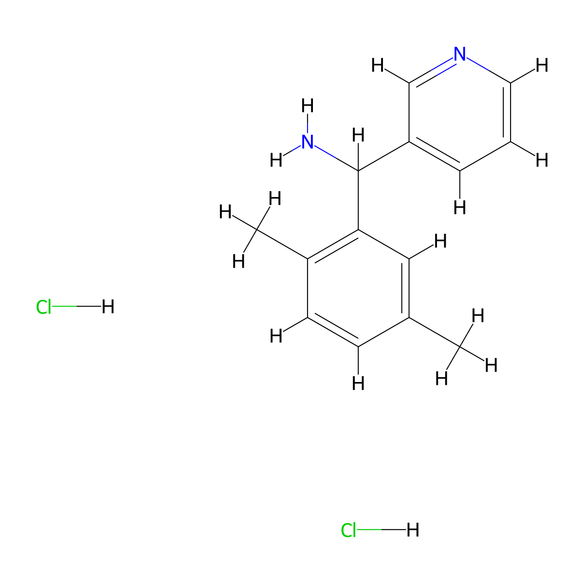 [(2,5-Dimethylphenyl)(3-pyridinyl)methyl]amine dihydrochloride molecular structure, CAS 1269052-55-2