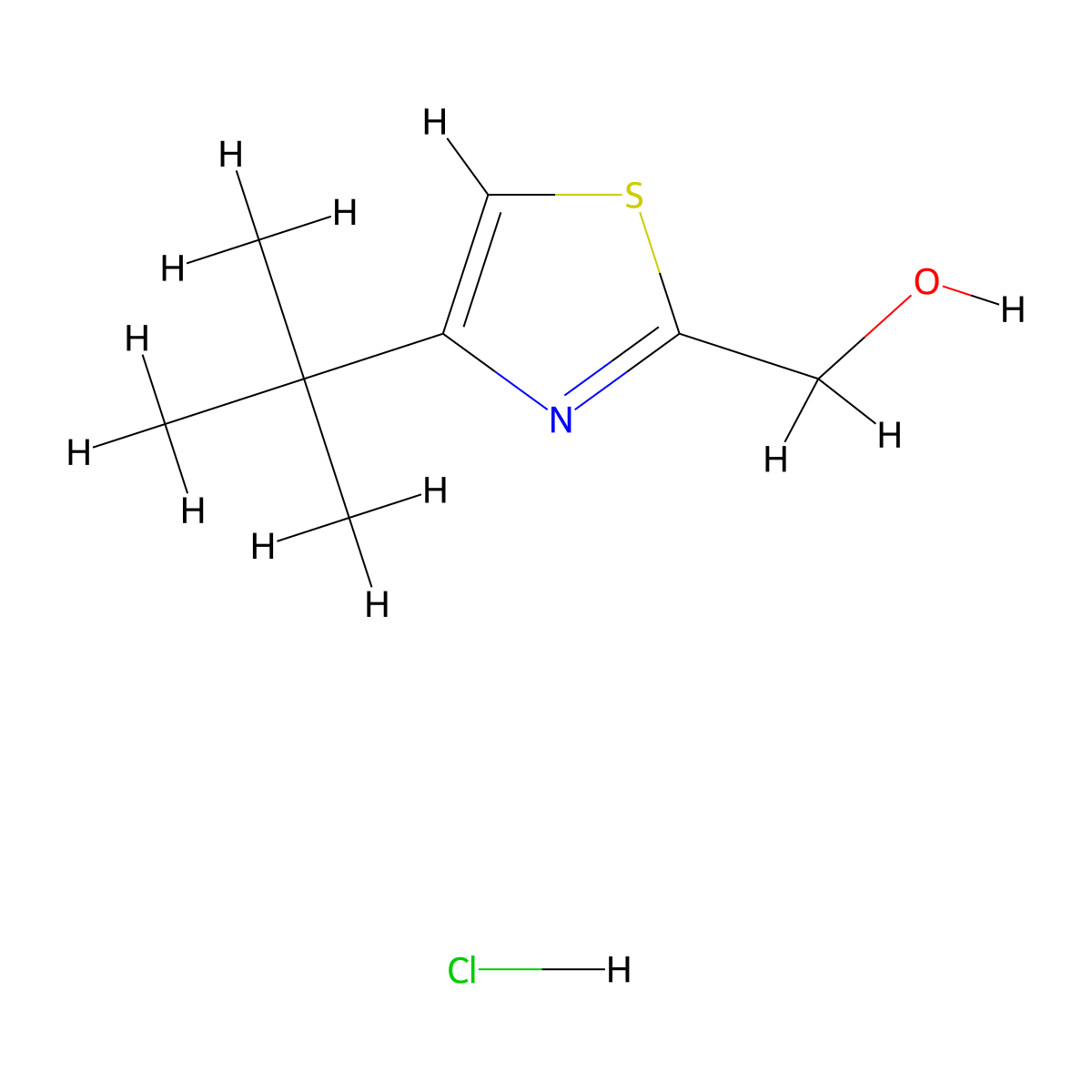 (4-Tert-butyl-1,3-thiazol-2-YL)methanol hydrochloride molecular structure, CAS 1269052-60-9