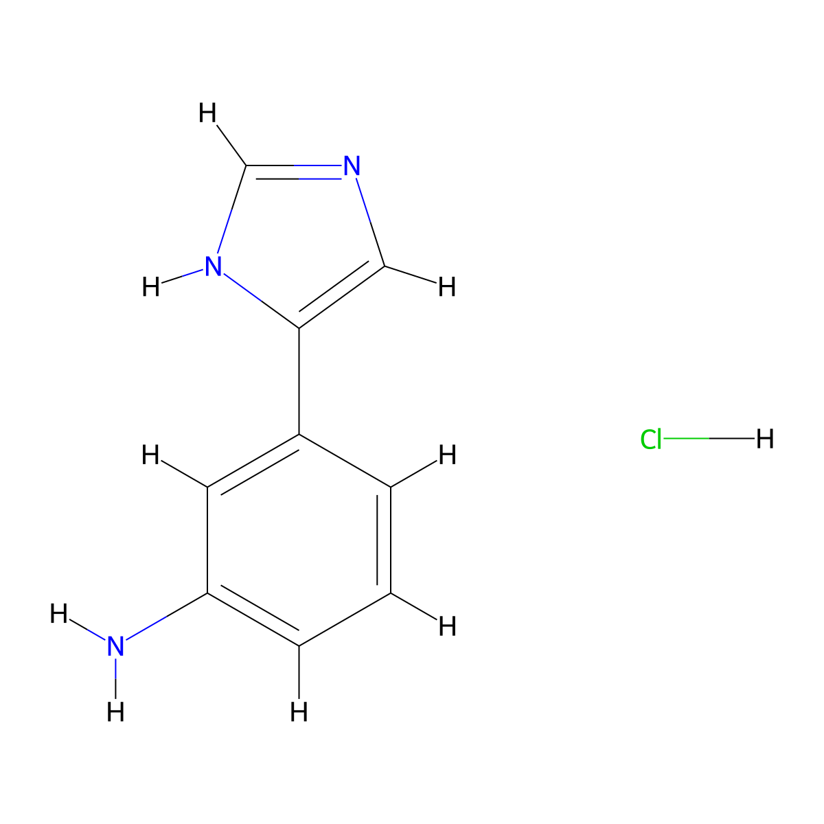 3-(1H-Imidazol-5-YL)aniline hydrochloride molecular structure, CAS 1269052-70-1