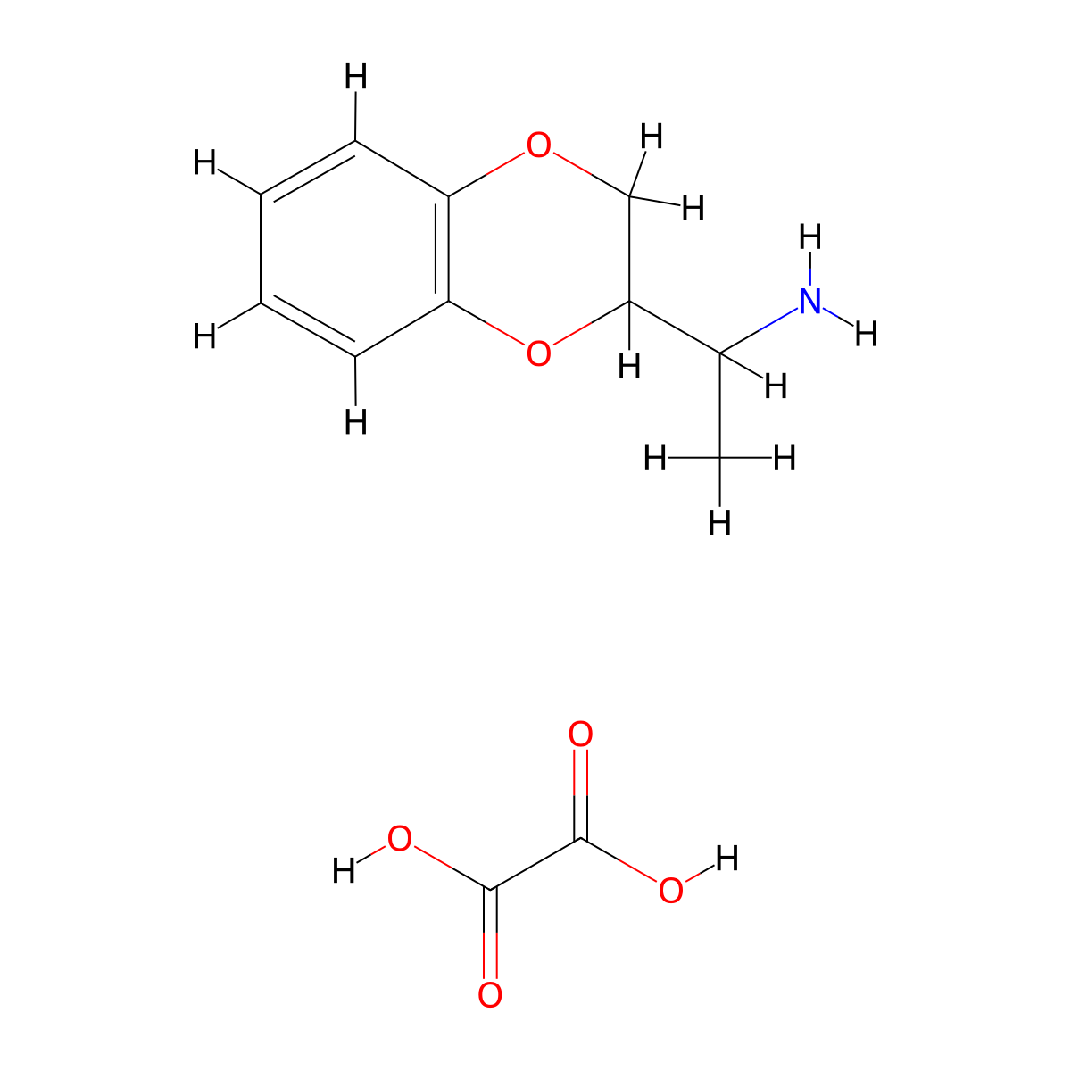 1-(2,3-Dihydrobenzo[b][1,4]dioxin-2-yl)ethanamine oxalate molecular structure, CAS 1269052-82-5
