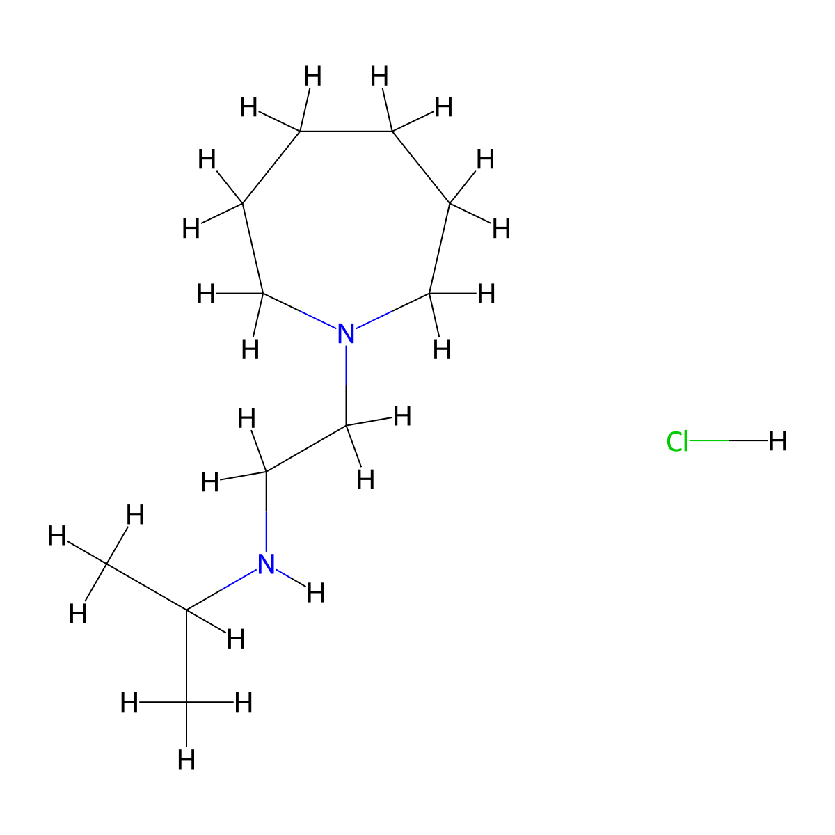 N-[2-(1-Azepanyl)ethyl]-2-propanamine hydrochloride molecular structure, CAS 1269052-90-5