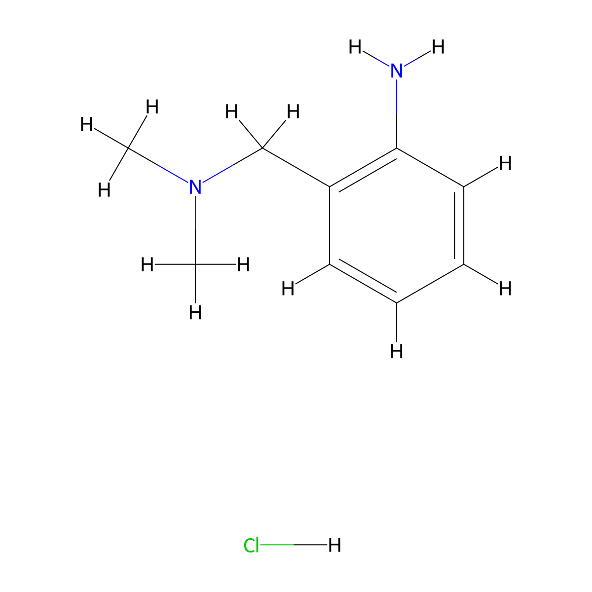 (2-Aminobenzyl)dimethylamine hydrochloride molecular structure, CAS 1269053-04-4