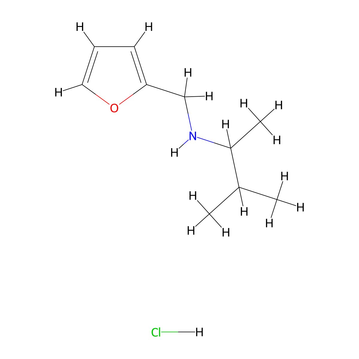 N-(2-Furylmethyl)-3-methyl-2-butanamine hydrochloride molecular structure, CAS 1269053-15-7