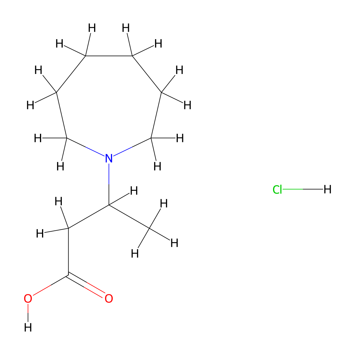 3-(1-Azepanyl)butanoic acid hydrochloride molecular structure, CAS 1269053-22-6