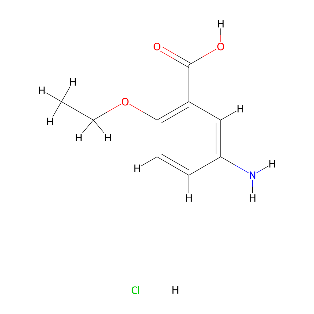 5-Amino-2-ethoxybenzoic acid hydrochloride molecular structure, CAS 1269053-30-6