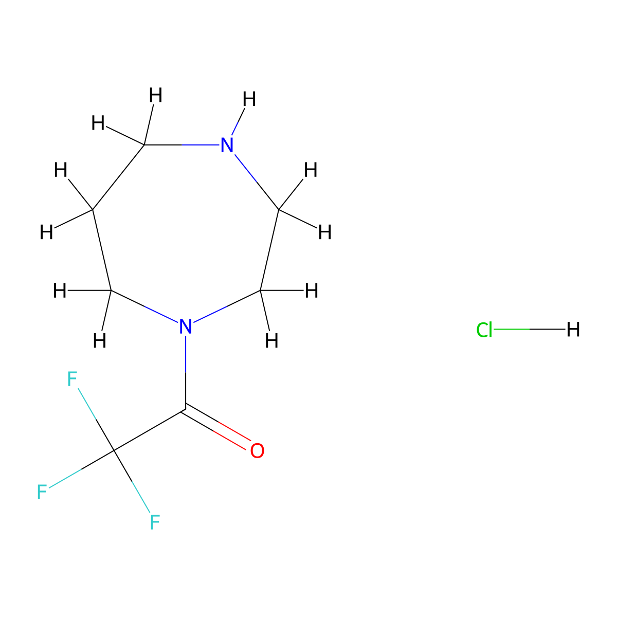 1-(Trifluoroacetyl)-1,4-diazepane hydrochloride molecular structure, CAS 1269053-62-4