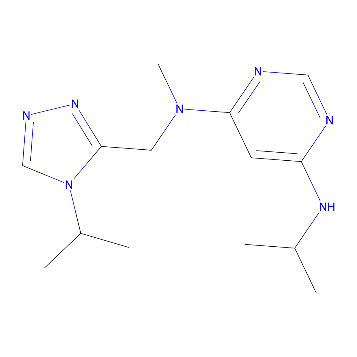 N'-isopropyl-N-[(4-isopropyl-4H-1,2,4-triazol-3-yl)methyl]-N-methylpyrimidine-4,6-diamine molecular structure, CAS 1269053-63-5