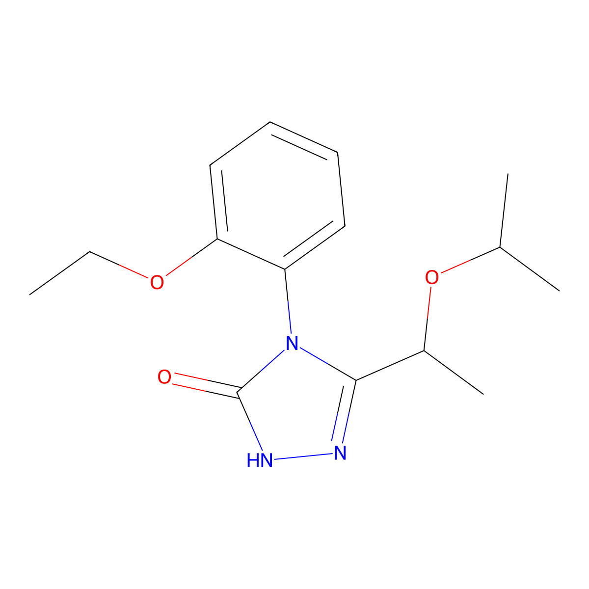 4-(2-ethoxyphenyl)-5-(1-isopropoxyethyl)-2,4-dihydro-3H-1,2,4-triazol-3-one molecular structure, CAS 1269053-91-9
