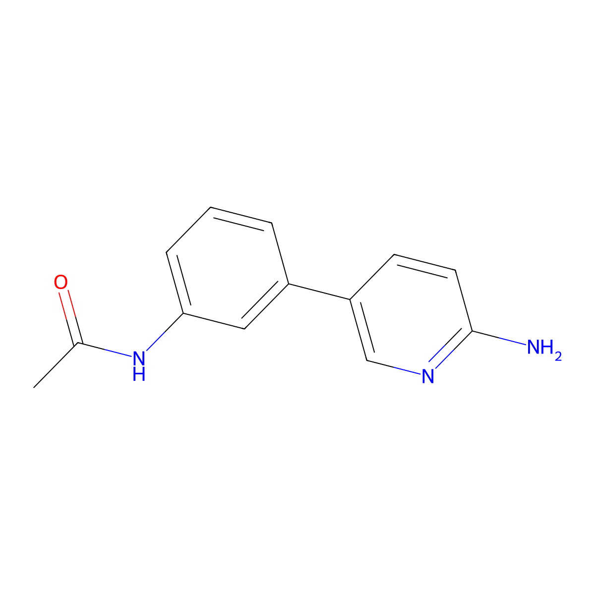 N-[3-(6-aminopyridin-3-yl)phenyl]acetamide molecular structure, CAS 1269054-34-3