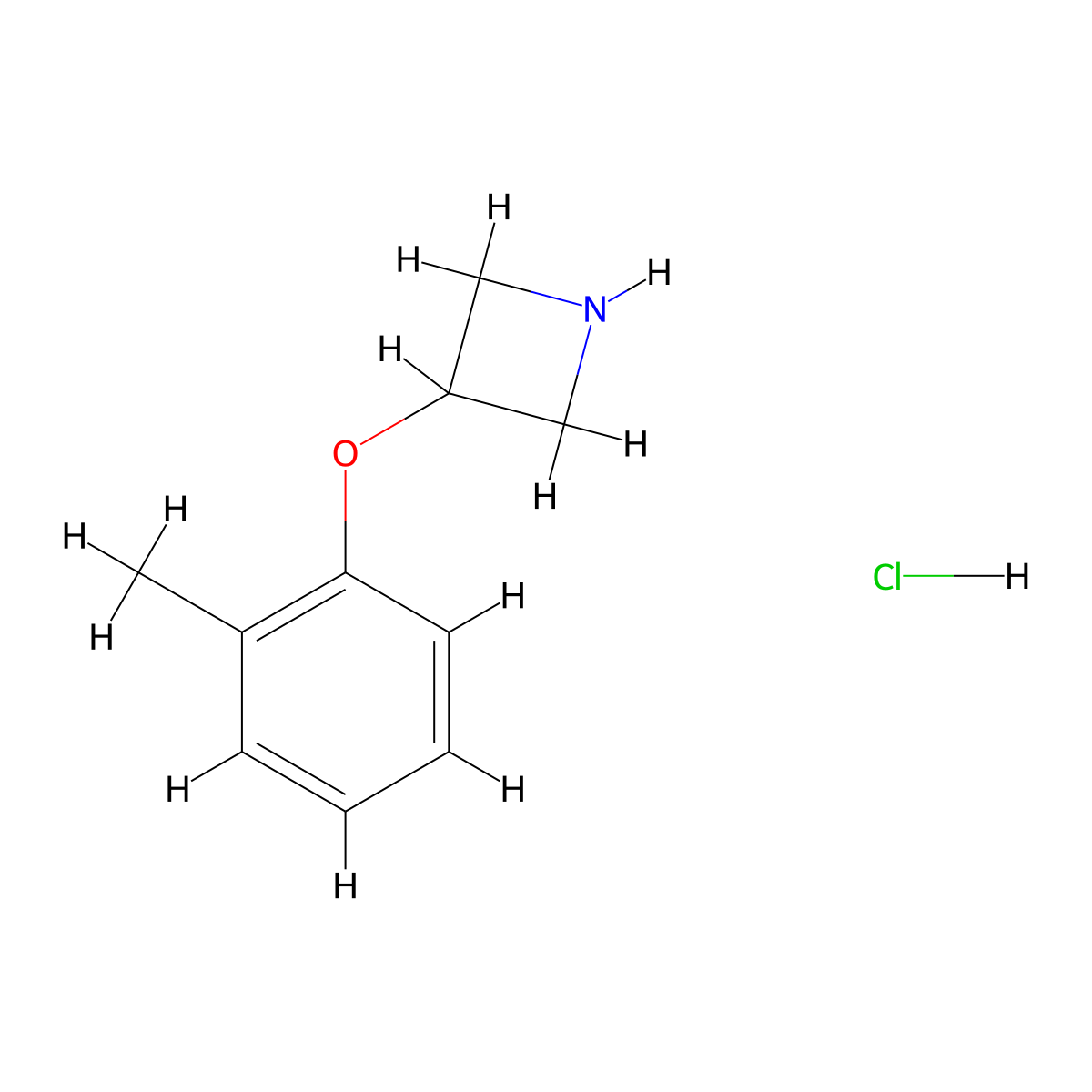 3-(2-Methylphenoxy)azetidine hydrochloride molecular structure, CAS 1269054-46-7