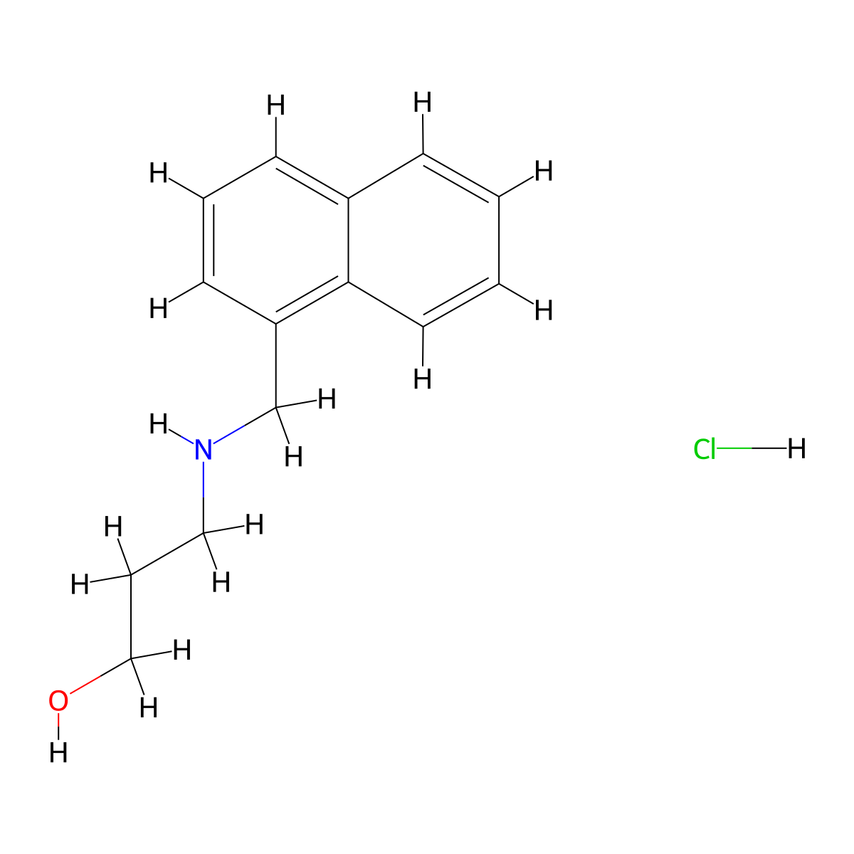 3-[(1-Naphthylmethyl)amino]-1-propanol hydrochloride molecular structure, CAS 1269054-76-3