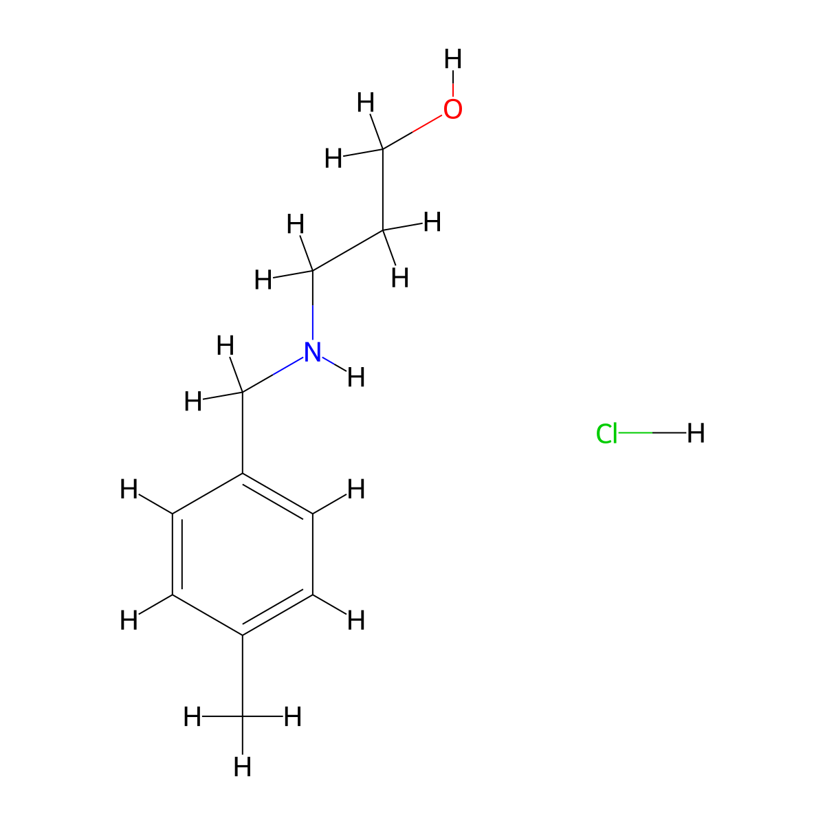 3-[(4-Methylbenzyl)amino]-1-propanol hydrochloride molecular structure, CAS 1269054-83-2