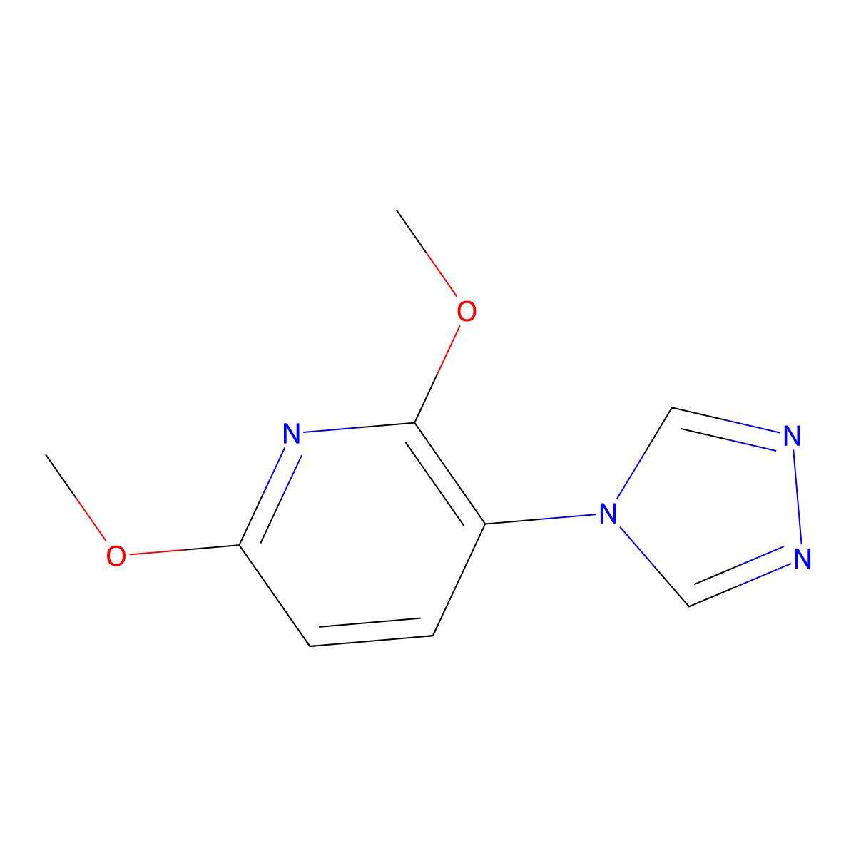 2,6-dimethoxy-3-(4H-1,2,4-triazol-4-yl)pyridine molecular structure, CAS 1269054-84-3